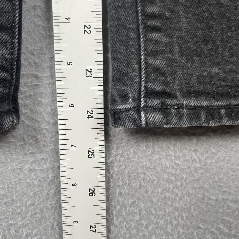 BLDWN Jeans Womens 27 Black Cropped Wide Leg Exposed Button High Rise USA - Picture 13 of 15